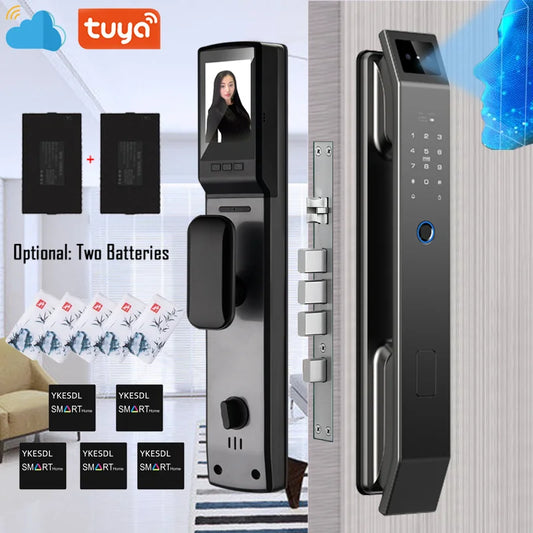 YKESDL 3D Face Recognition Door Lock With Camera Fingerprint Biometric