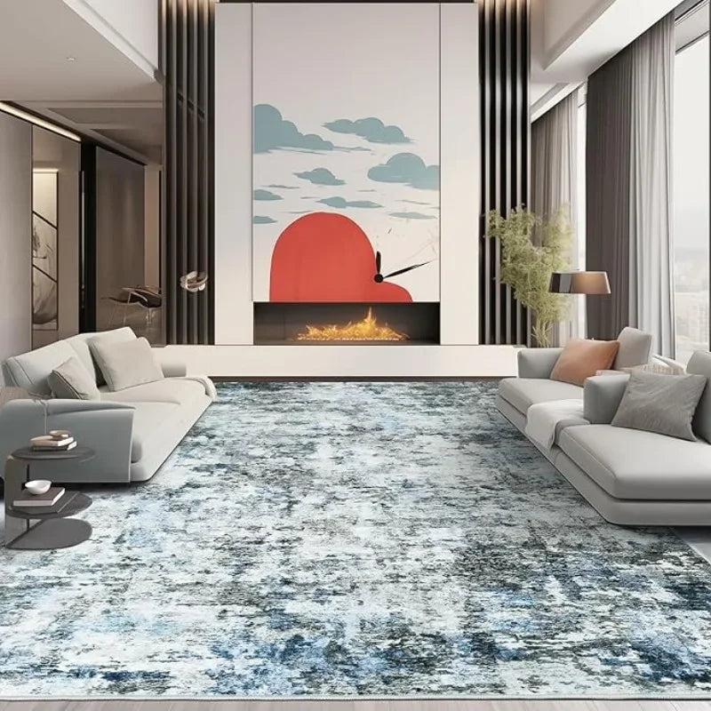 Evich Modern Abstract Area Rug Washable Non Slip Distressed