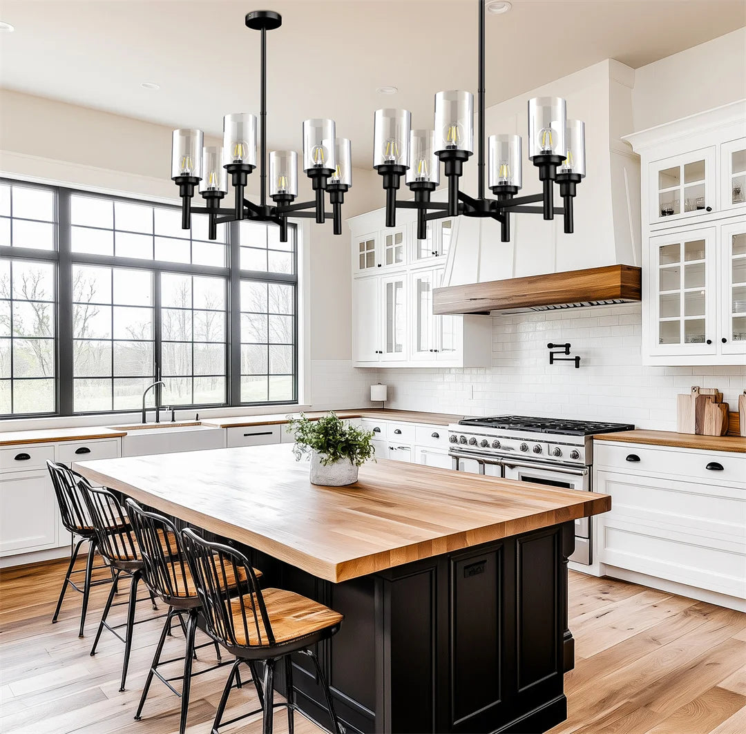 Vrygle Farmhouse Pendant Chandelier For Kitchen Island