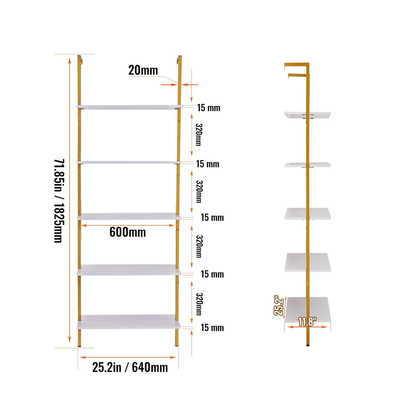 SucceBuy Industrial Pipe Shelving Wall Mount Wood Shelves