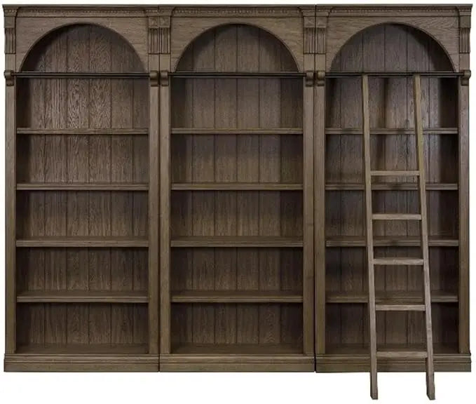 XMSJ Bookcase Wall With Ladder Storage Display Shelf Unit