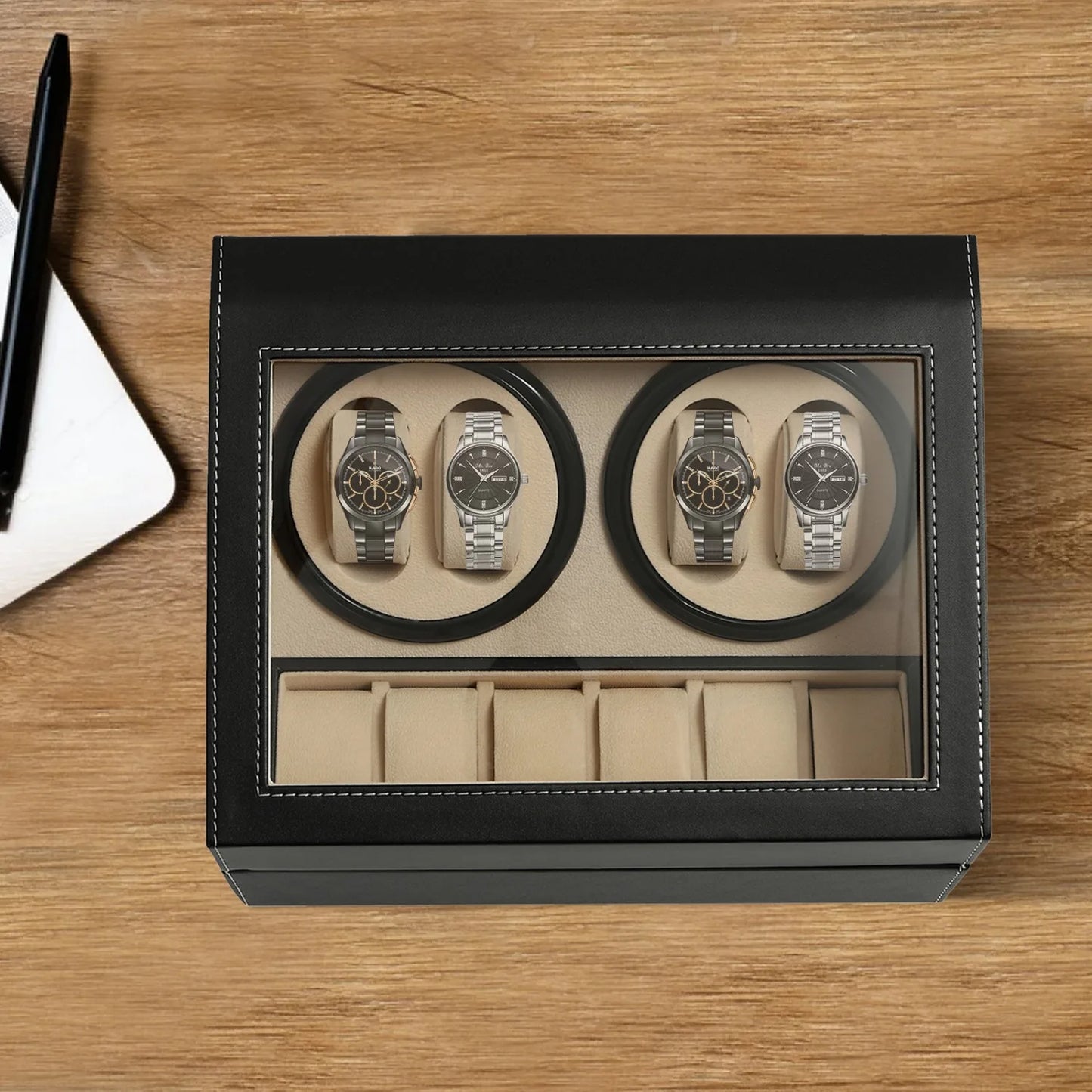 Hign-concerned Automatic Watch Winder Display Box 4 6