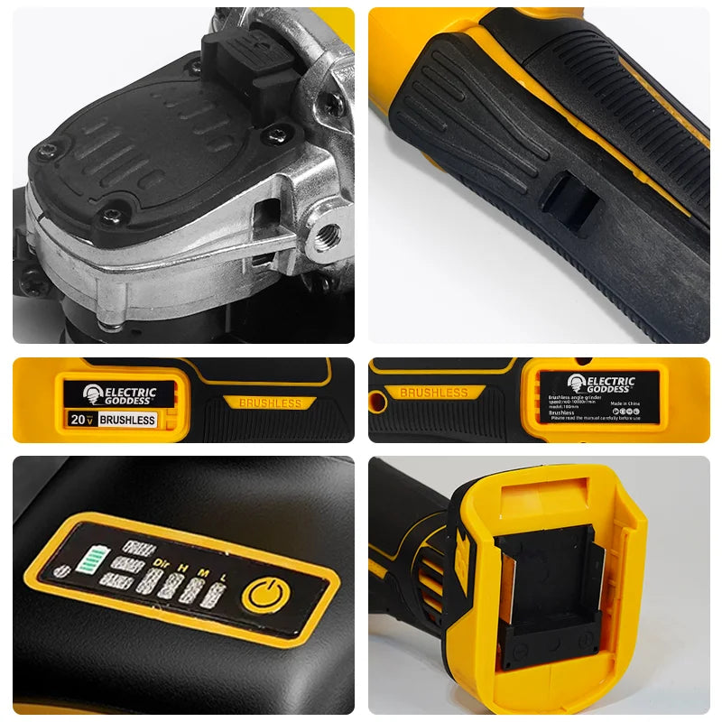 Electric Goddess DCG406 Brushless Cordless Angle Grinder