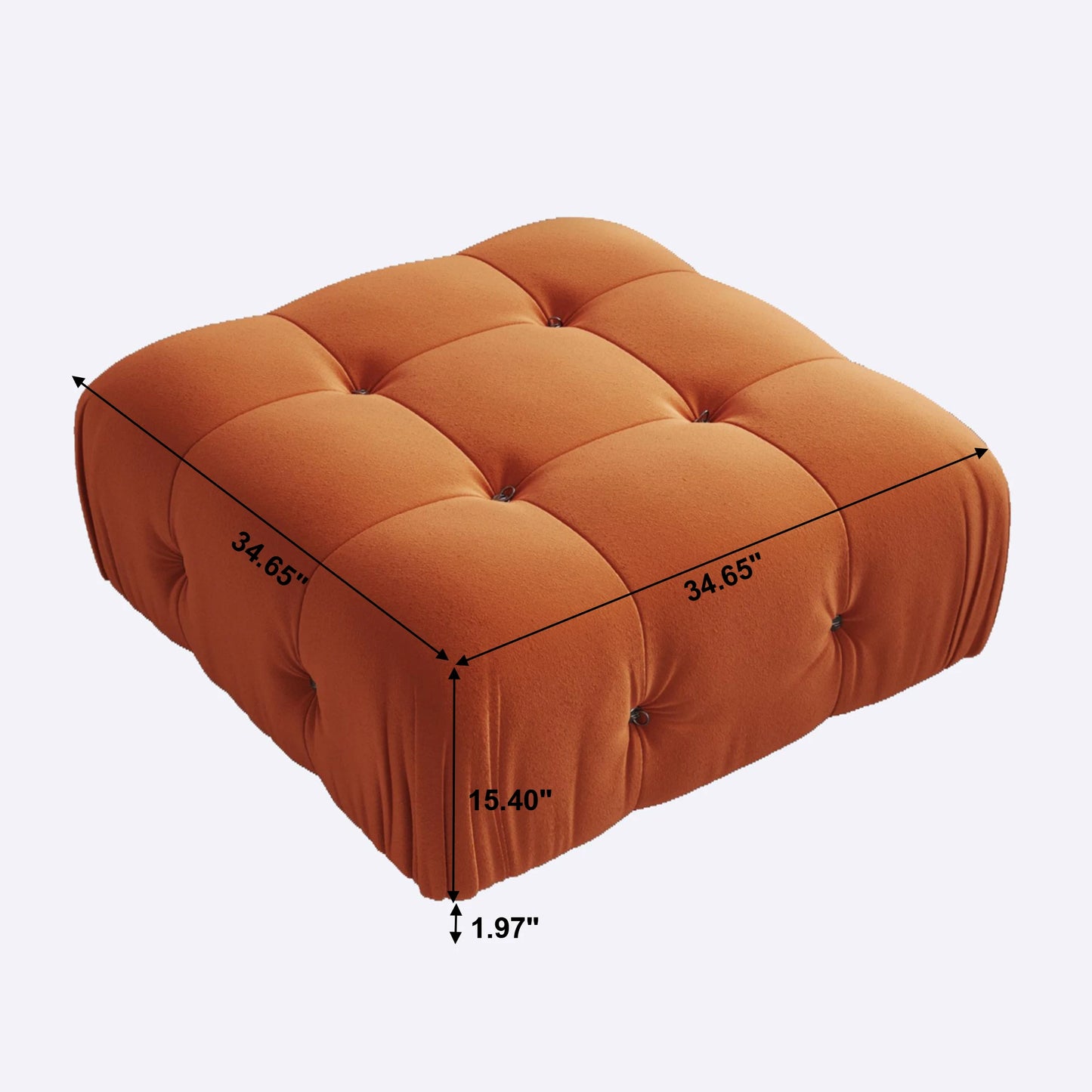 Sdorens Velvet U-Shaped Modular Sectional Sofa With Ottomans
