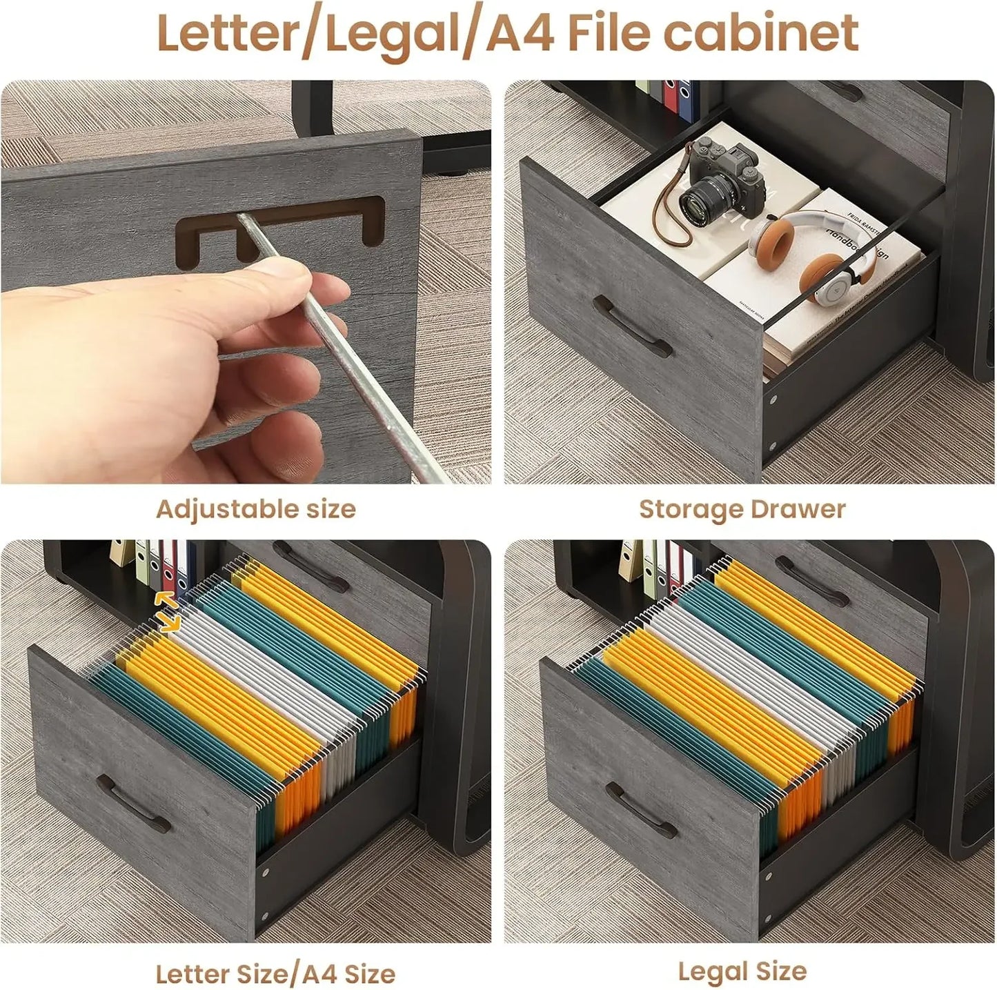 XMSJ L Shaped Executive Desk With Drawers Office Desk