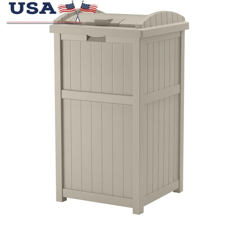 XMSJ Durable Outdoor Hideaway Trash Can With Security Lid