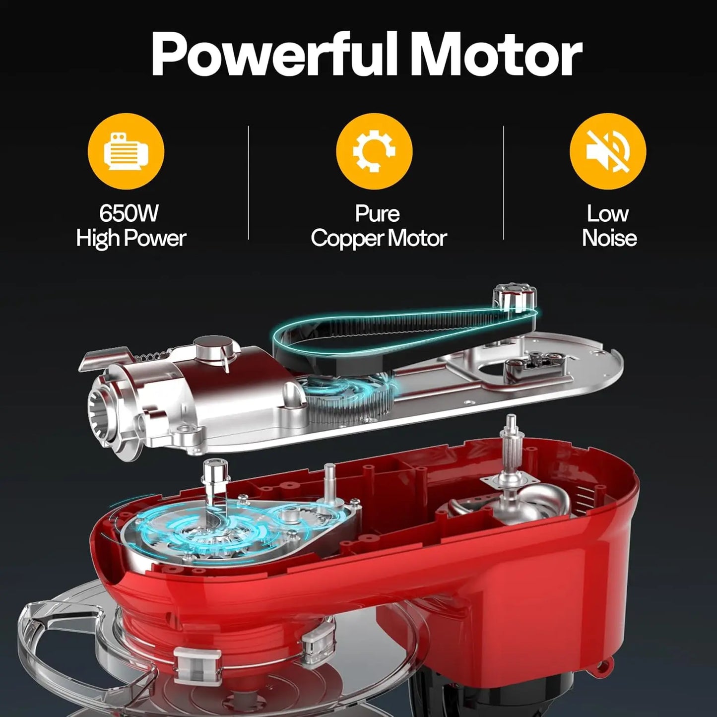 XMSJ 3 In 1 Mixer SixQuart Tilt Head Deluxe Kitchen