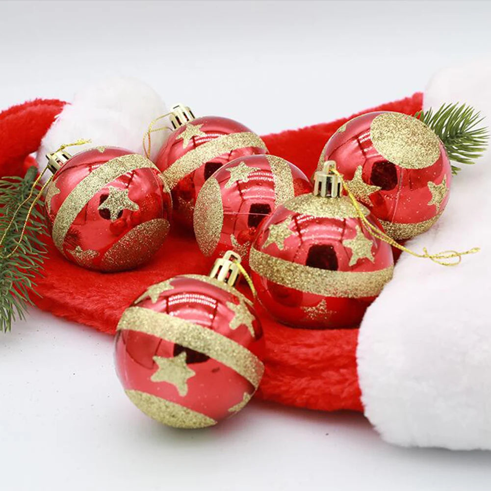 Electronic Christmas Ball Ornaments Shatterproof 6pcs Pack