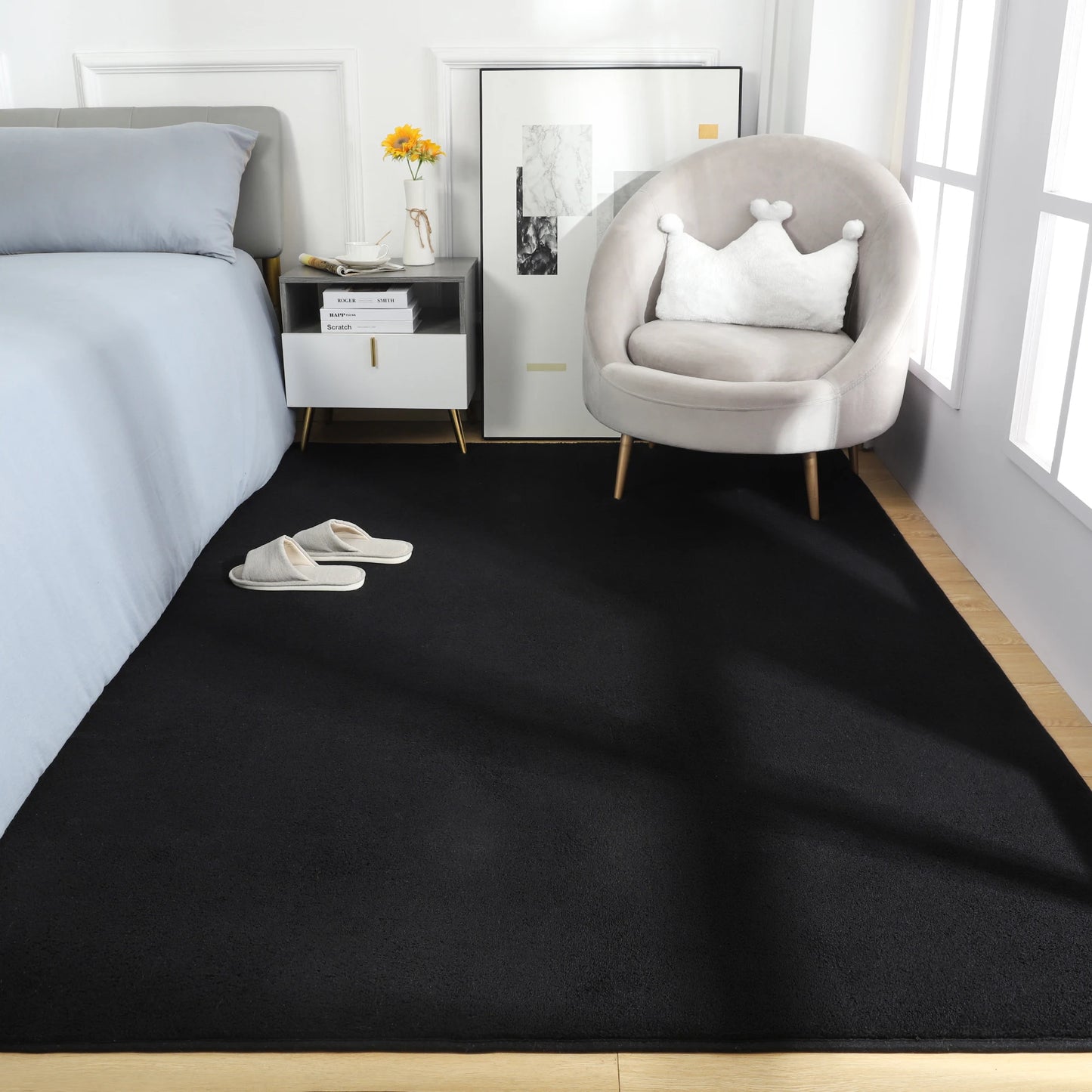 Hign-concerned Living Room Rug Non-Slip Soft Floor Mat