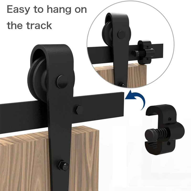 CCJHDIY Sliding Barn Door Hardware Track Kit Limiter