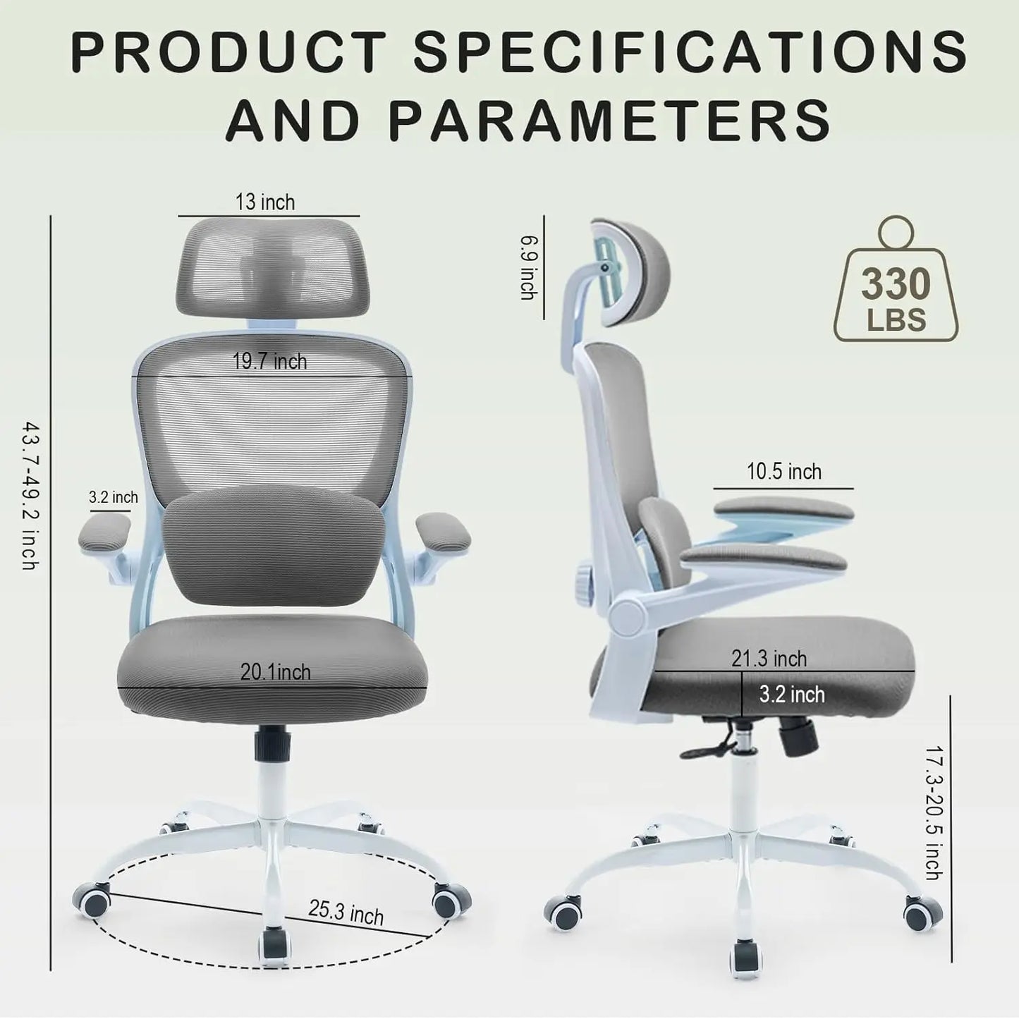 XMSJ Ergonomic Tilt Lock Office Chair With Lumbar Support