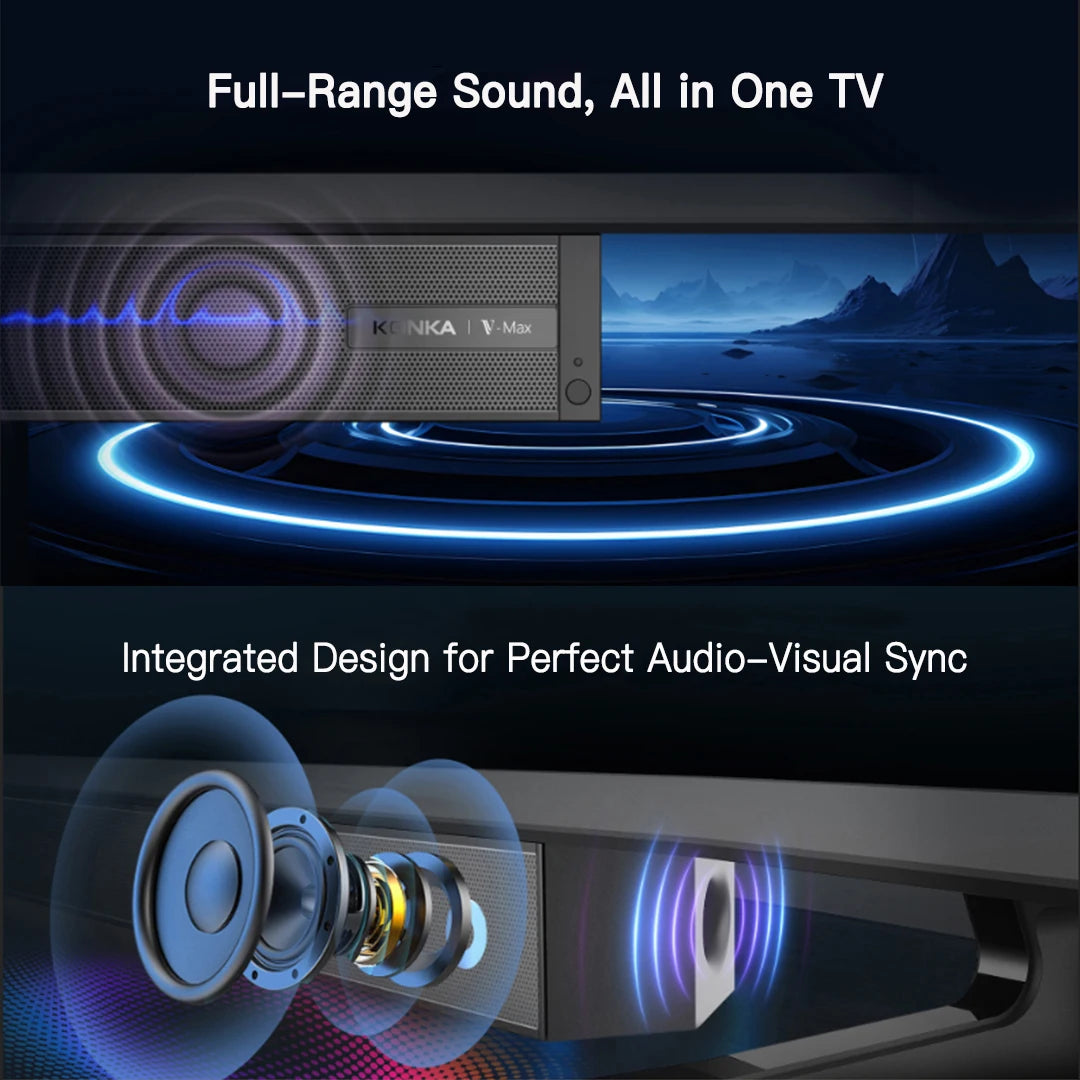 KONKA Smart TV Tizen OS 30W Soundbar HDR Theater Audio