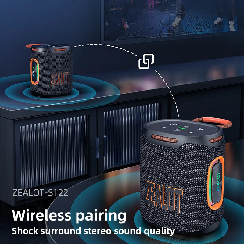 Zealot S122 Bluetooth Speaker BT5 3 Waterproof Shower IPX6