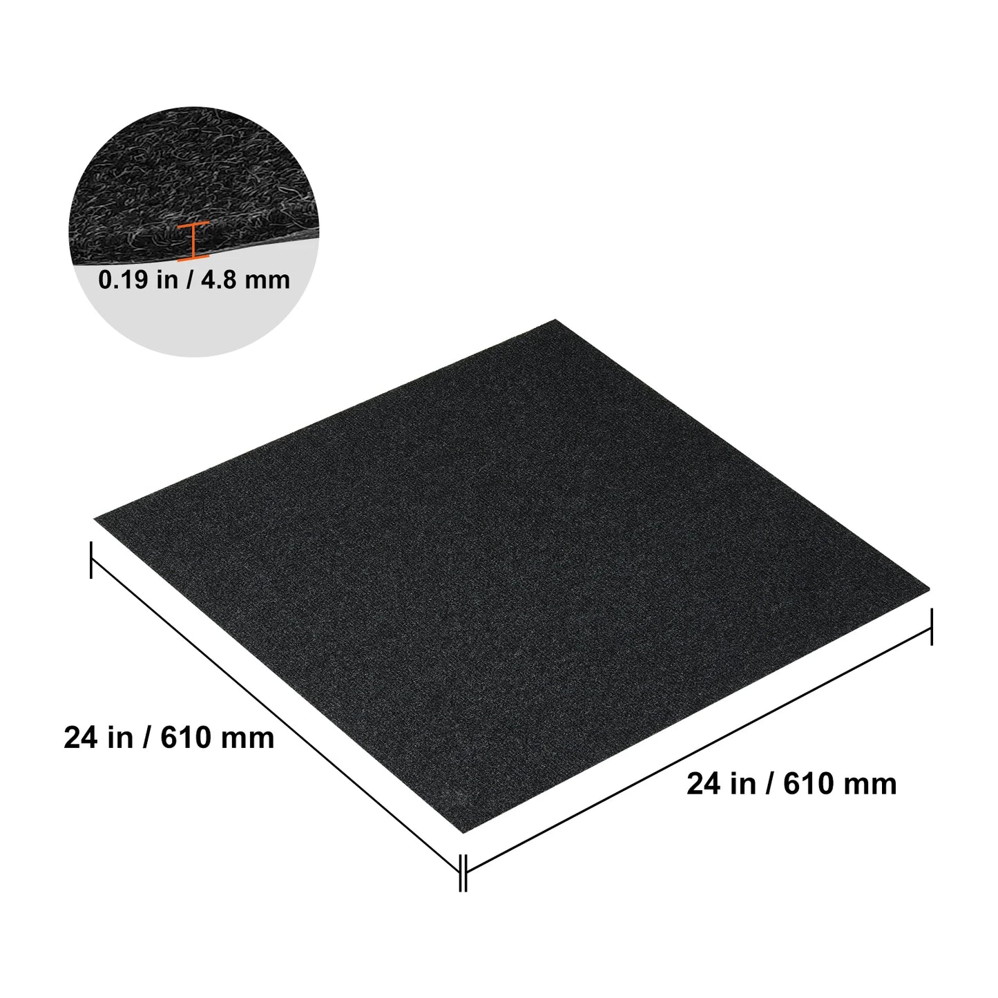 SucceBuy Peel And Stick Carpet Tiles Self Adhesive Flooring