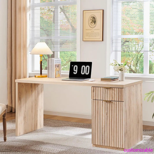 XMSJH Modern Executive Desk With Storage And Drawers