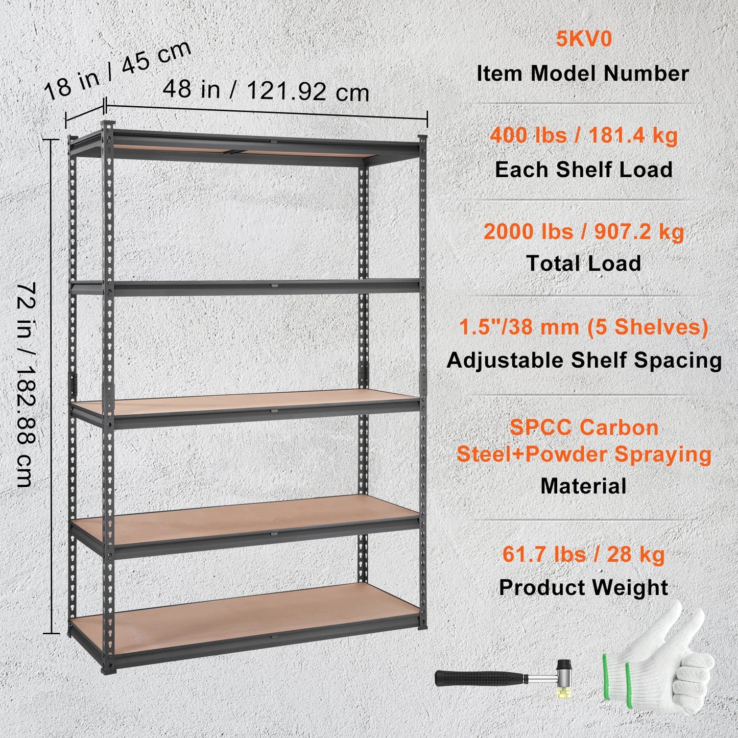 SucceBuy Heavy Duty Storage Shelving Unit Metal Rack