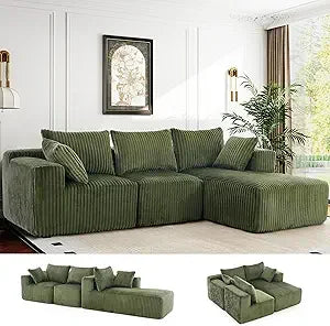 DAFIFY L Shaped Modular Sectional Sofa With Sleeper Chaise