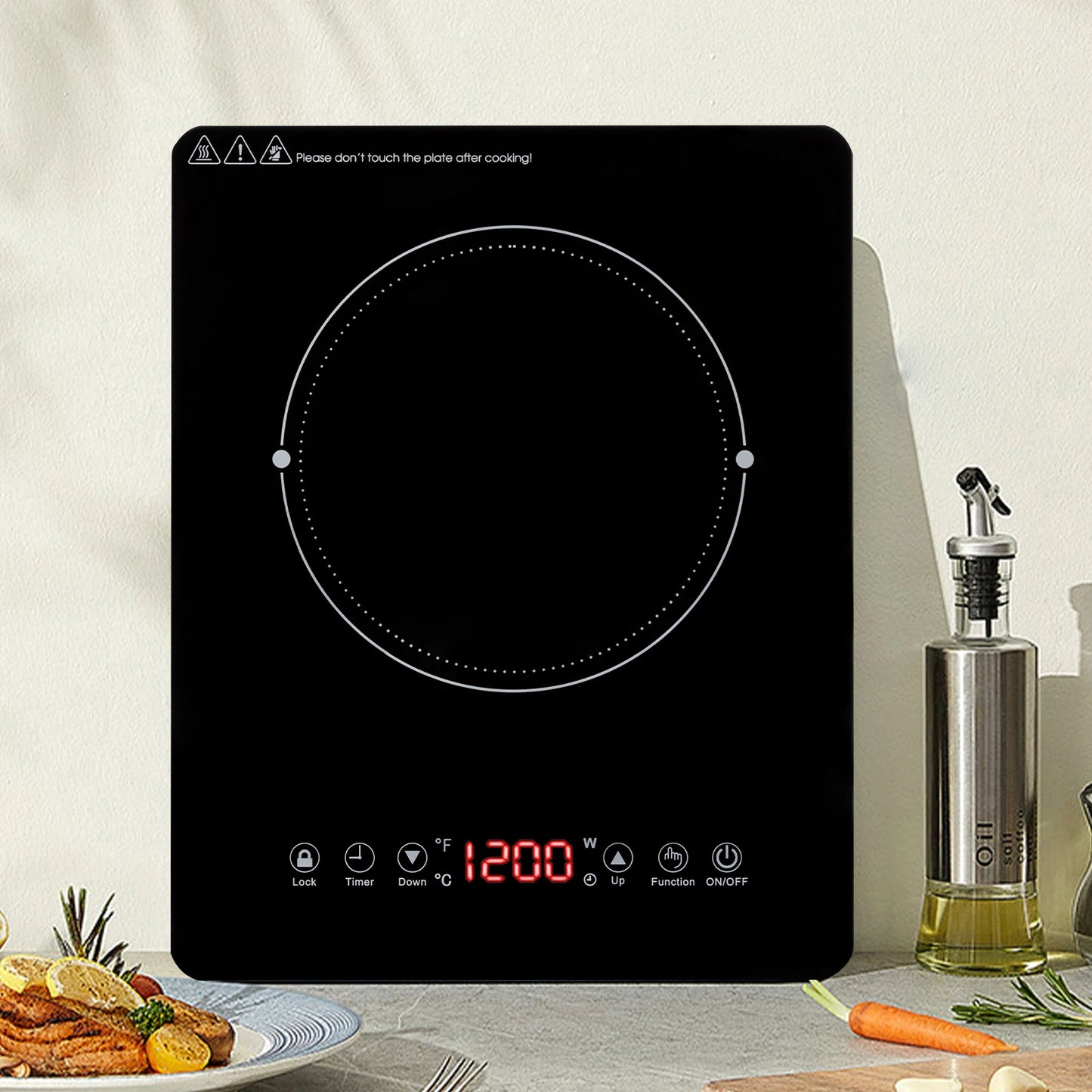 Sweetmile 1800W Induction Cooktop Low Noise Portable Hot Plate