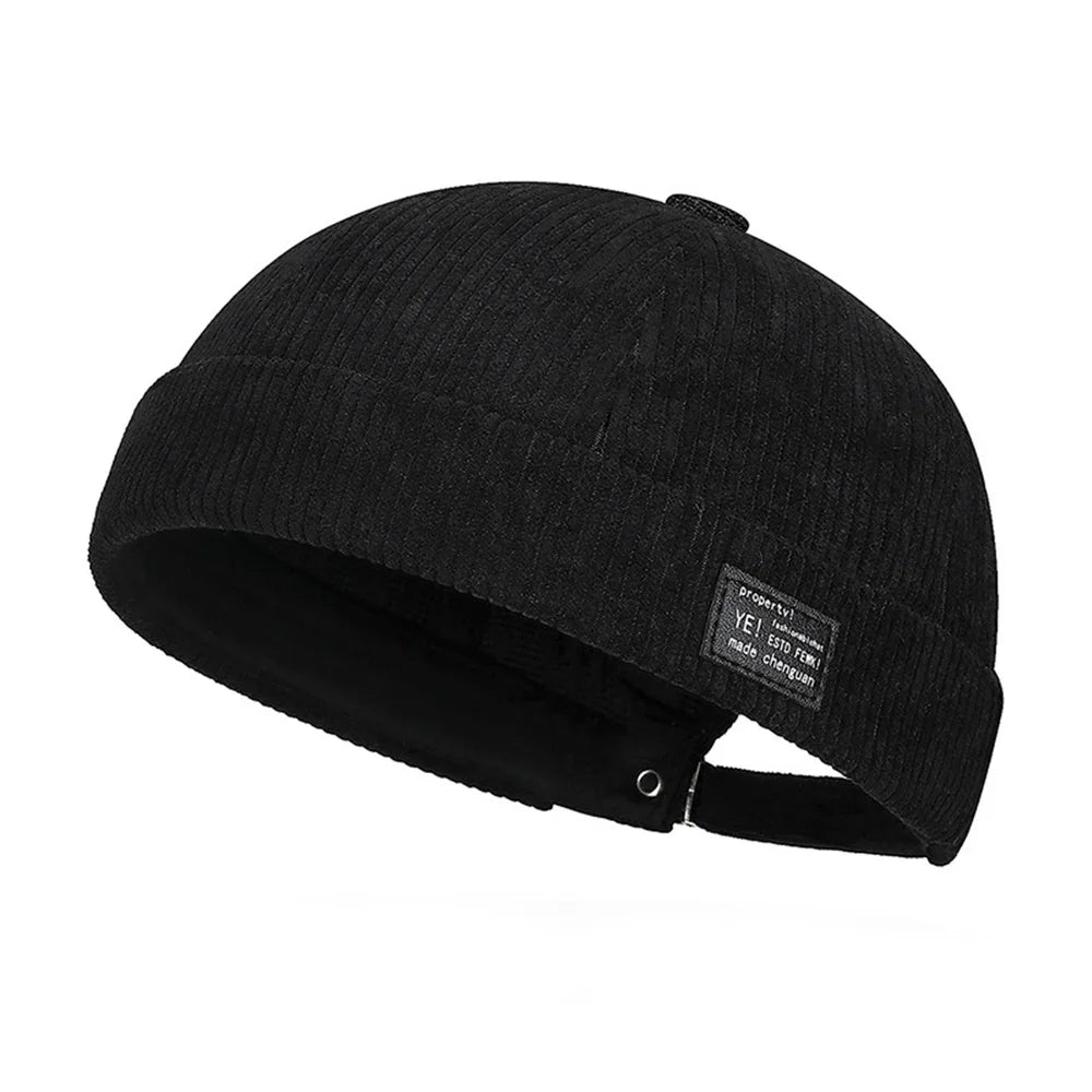 Brimless Skullies Cap Vintage Cotton Beanie for Men
