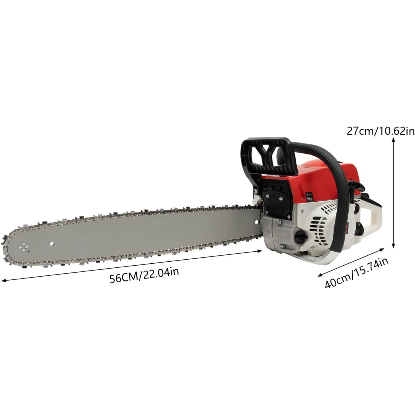 NONE 52cc Gasoline Chainsaw 2Stroke Portable Wood Cutting Saw