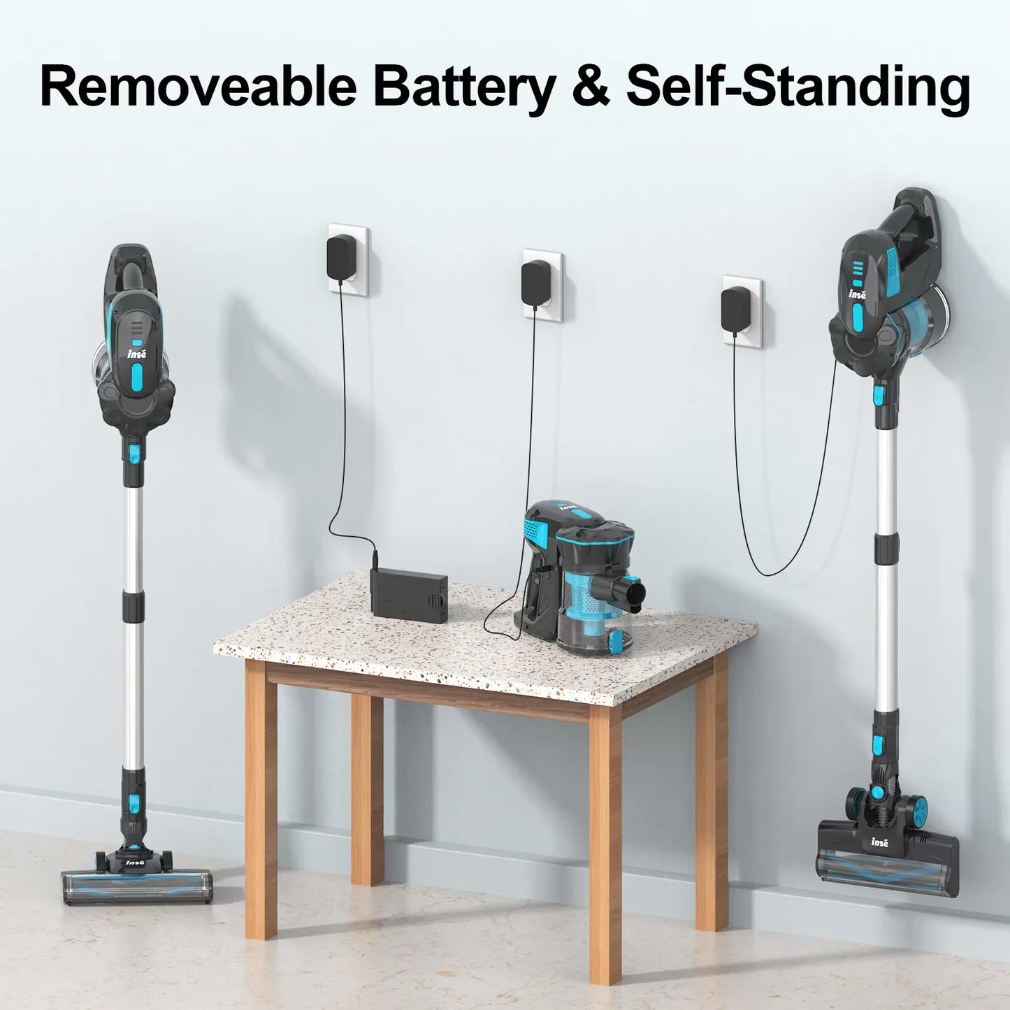 INSE V770 Cordless Vacuum Cleaner 6 In 1 Stick Runtime