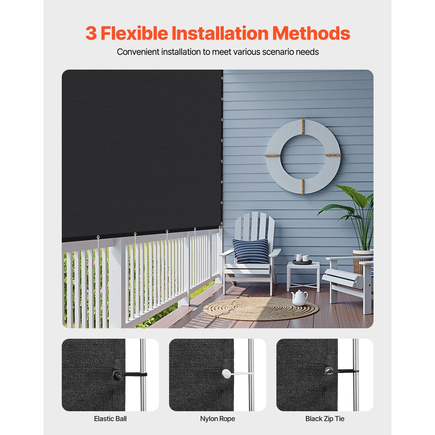 SucceBuy 90 Percent Sun Shade Cloth HDPE Canopy For Outdoors