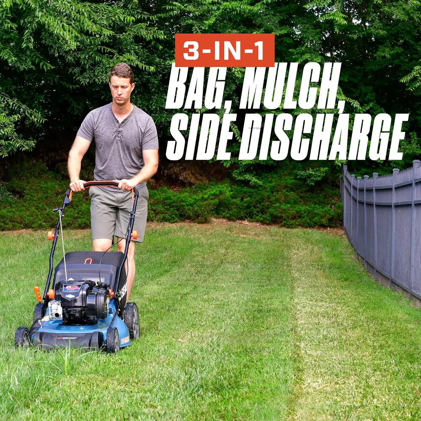 XMSJ LSSG H1 Gas Lawn Mower Self Propelled 3 In 1 Unit