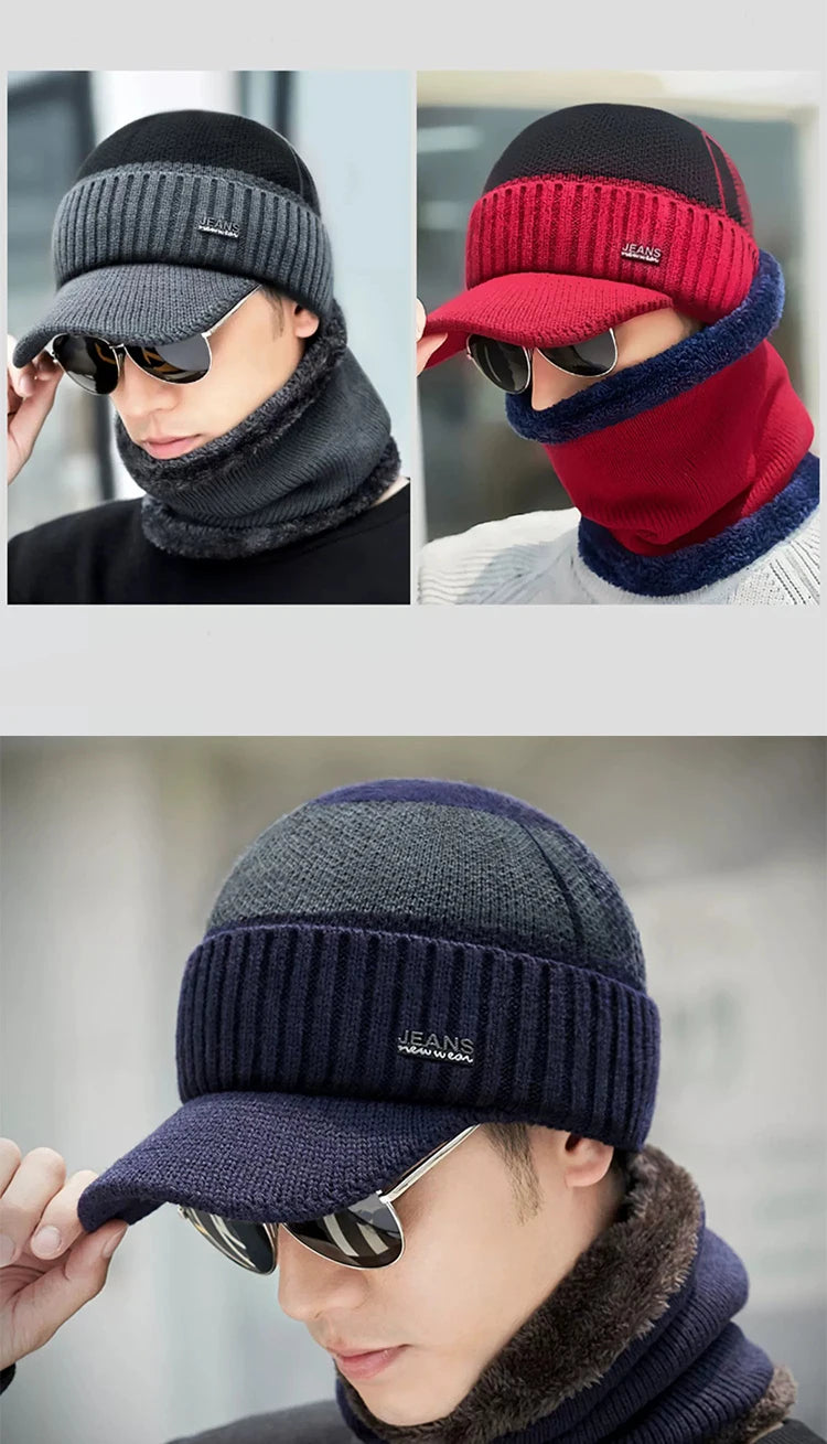 NONECN Acrylic Woolen Beanie For Winter Warmth And Outdoor Protection