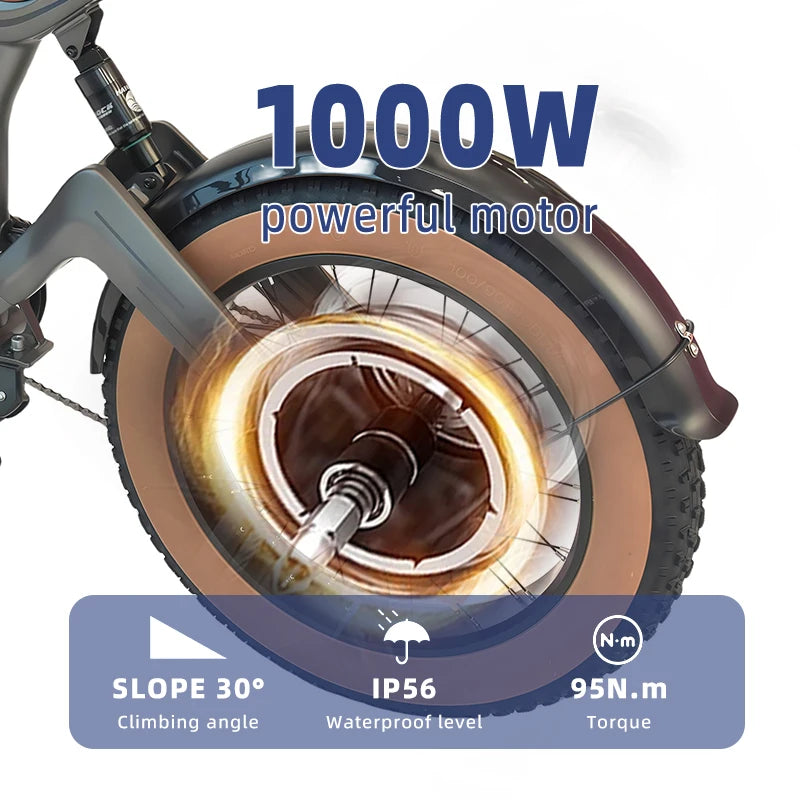 Electric Snowmobile 1000W 48V Lithium Battery Off Road