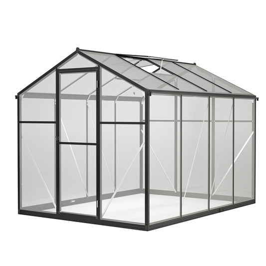 LZBEITEM Polycarbonate Greenhouse With Heavy Duty Aluminum Frame Walk-In Garden