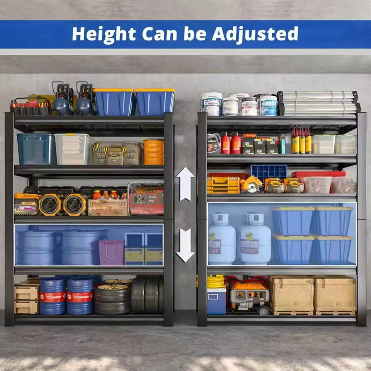 Adjustable Metal Double Layer Shelving Rack For Warehouse