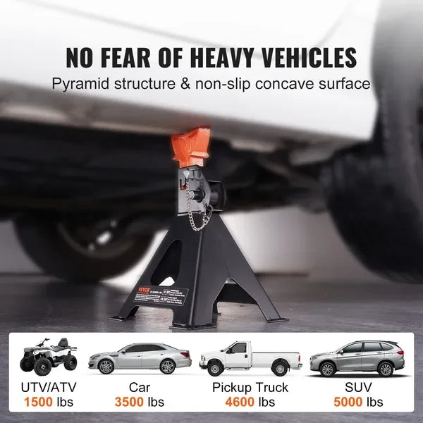 VEVOR Jack Stands 3 Ton Capacity Double Locking for SUVs