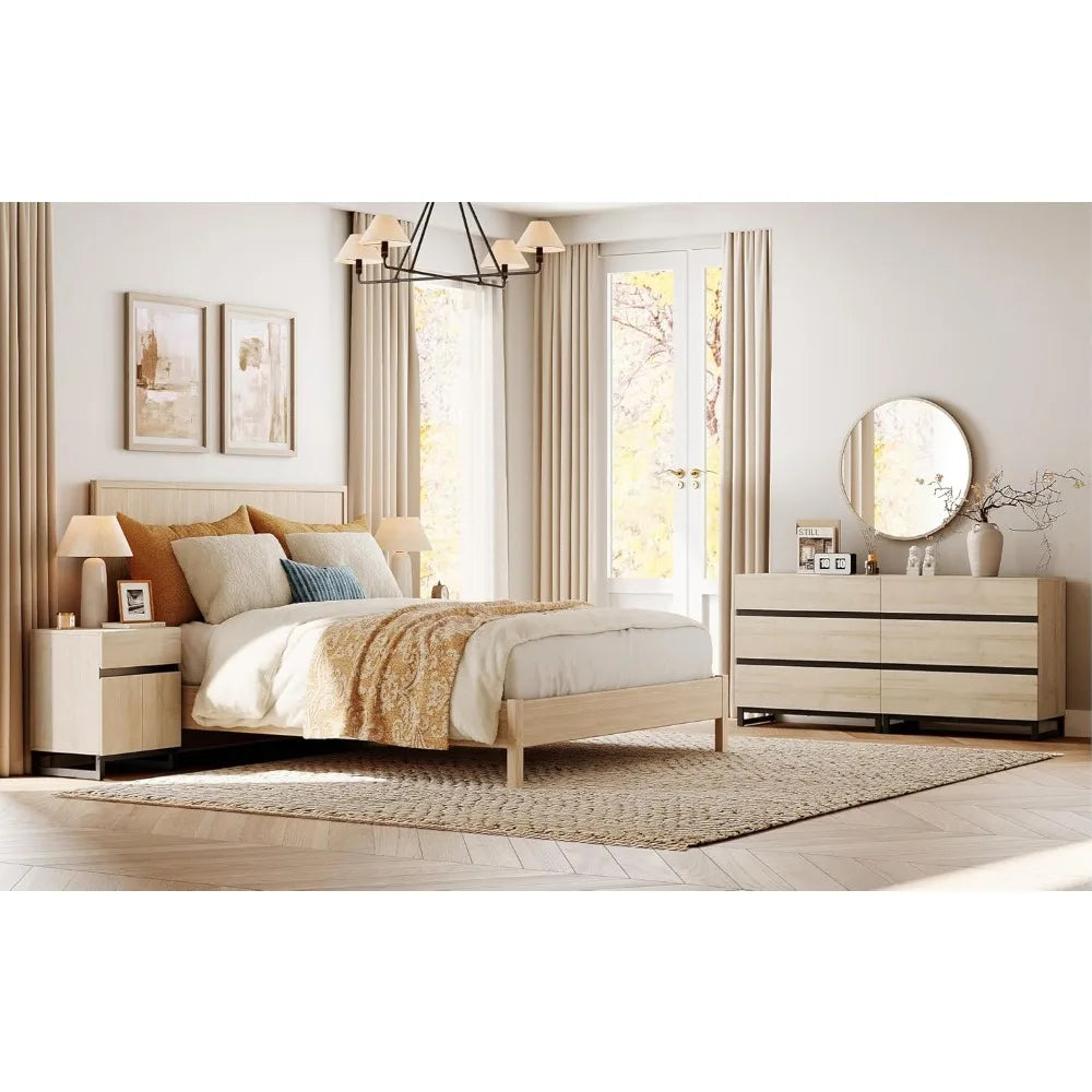 RBXC Dresser And Nightstand Set Of 3 Bedroom Furniture