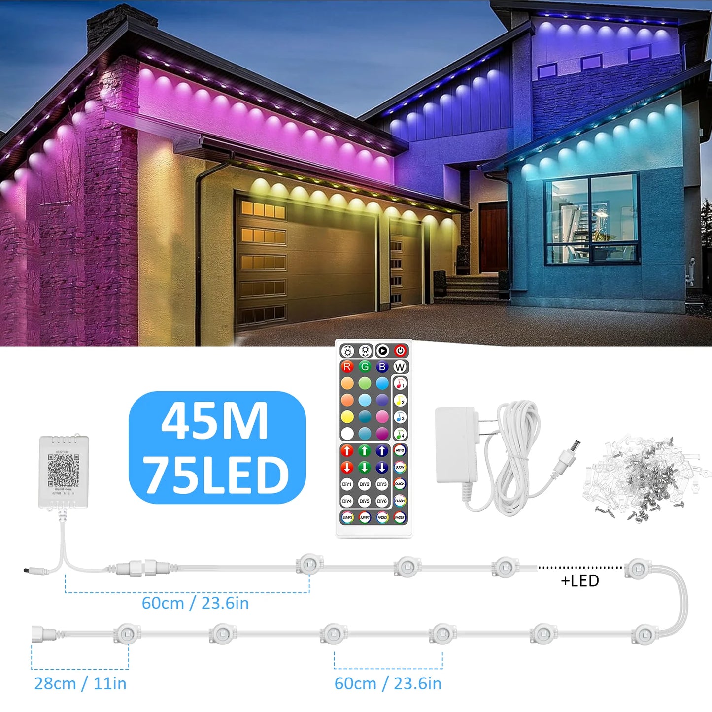 Aiopp RGB Outdoor LED Lights With App And Remote Control