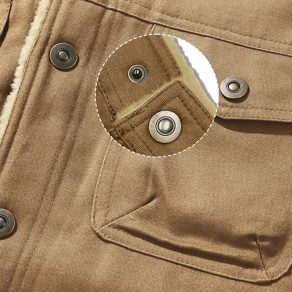 CN Fujian Men's Winter Waterproof Fleece Lined Coat