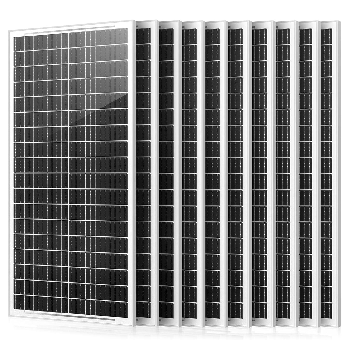 Rvpozwer 100W 12V Monocrystalline Solar Panel For Roof Mount