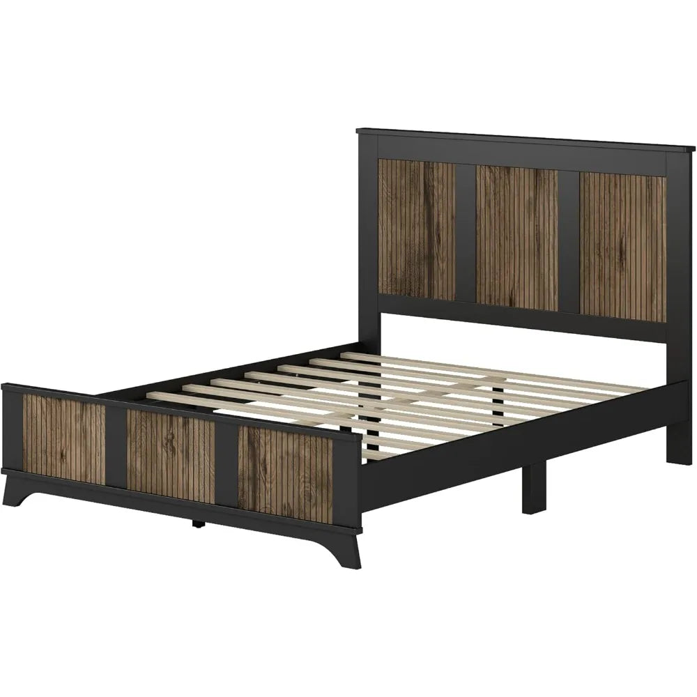MKDK 4 Piece Bedroom Set Platform Bed Dresser Nightstands