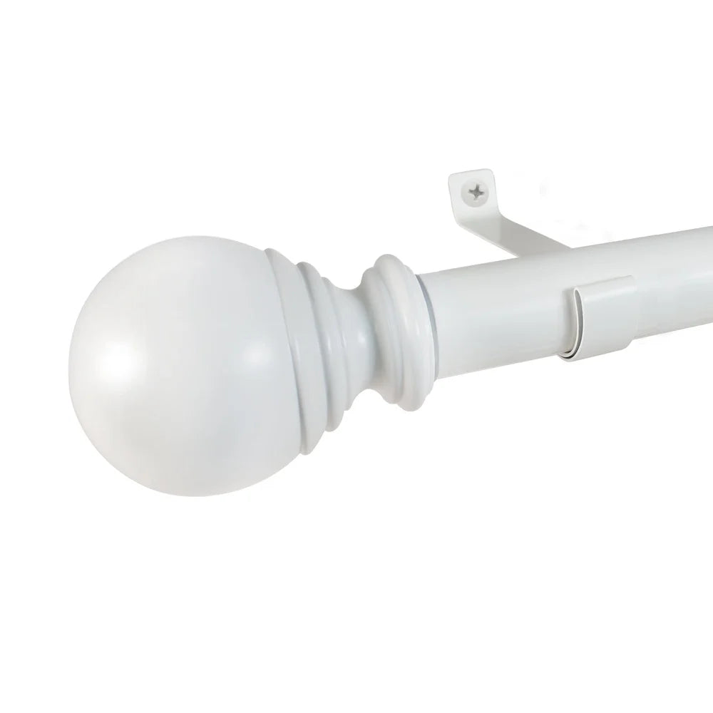 XMSJ Adjustable Curtain Rod Set With Ball Finials Mounting