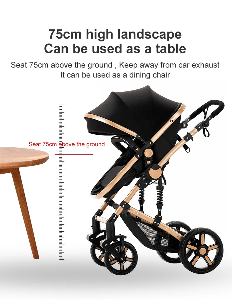 Supperbebe 2 In 1 Light Baby Stroller With Four Wheels