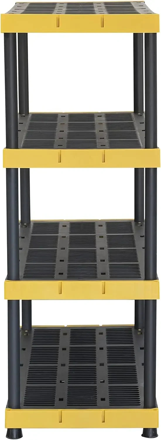 HUANHUI 4 Tier Heavy Duty Plastic Storage Shelving Unit