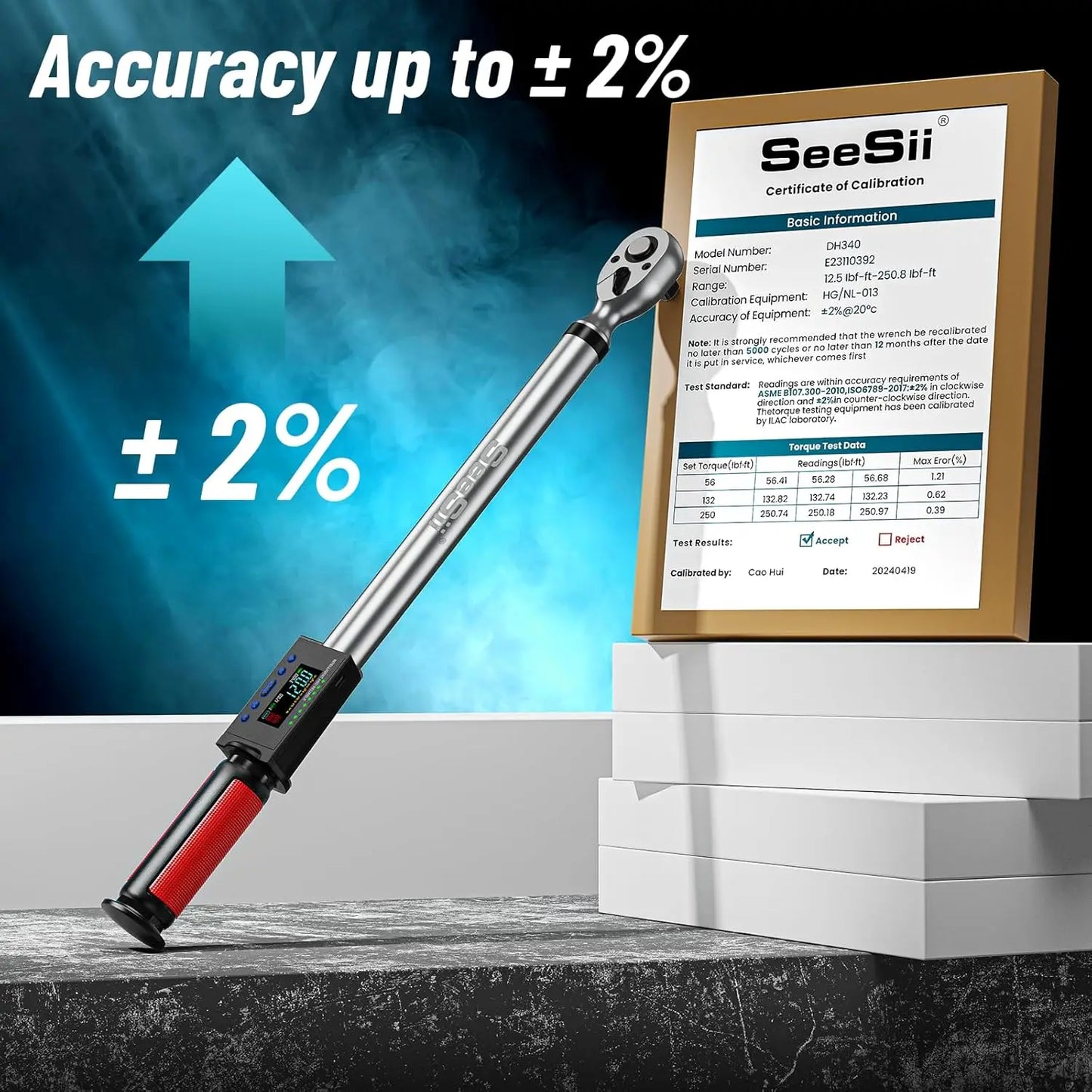 Seesii Digital Torque Wrench 340 Nm With Three Modes
