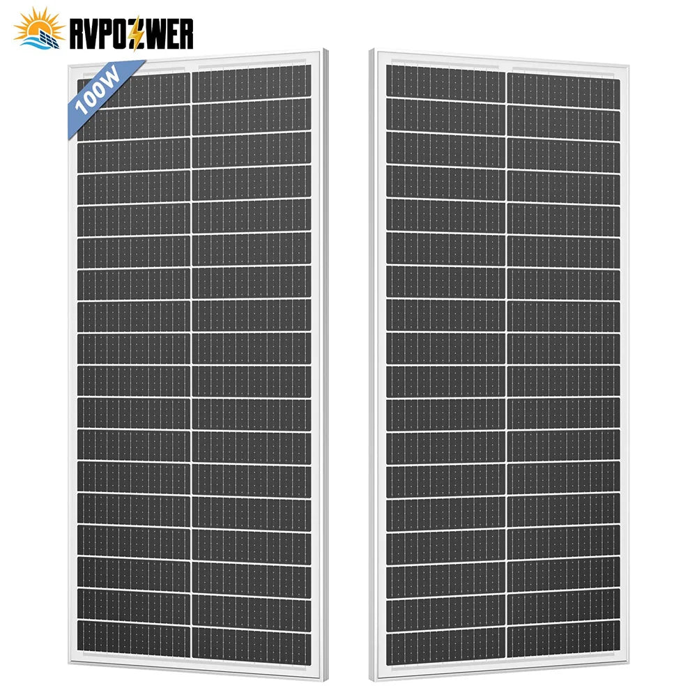 Rvpozwer 100W Mono Solar Panel N-Type Rigid 25 Percent High Efficiency