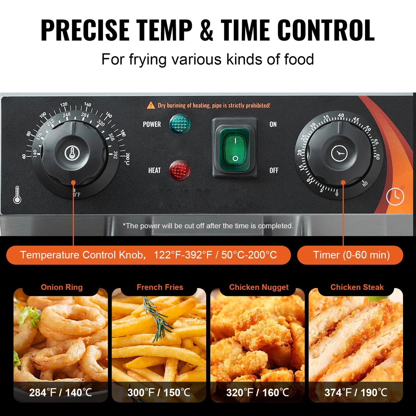 SucceBuy 12L Electric Deep Fryer Dual Removable Tanks