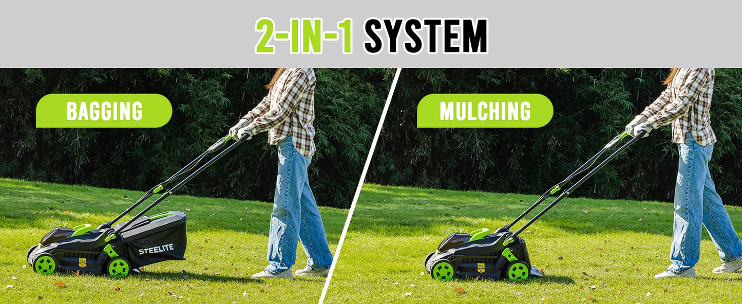 Deli 2in1 Cordless Electric Lawn Mower With 21V Battery