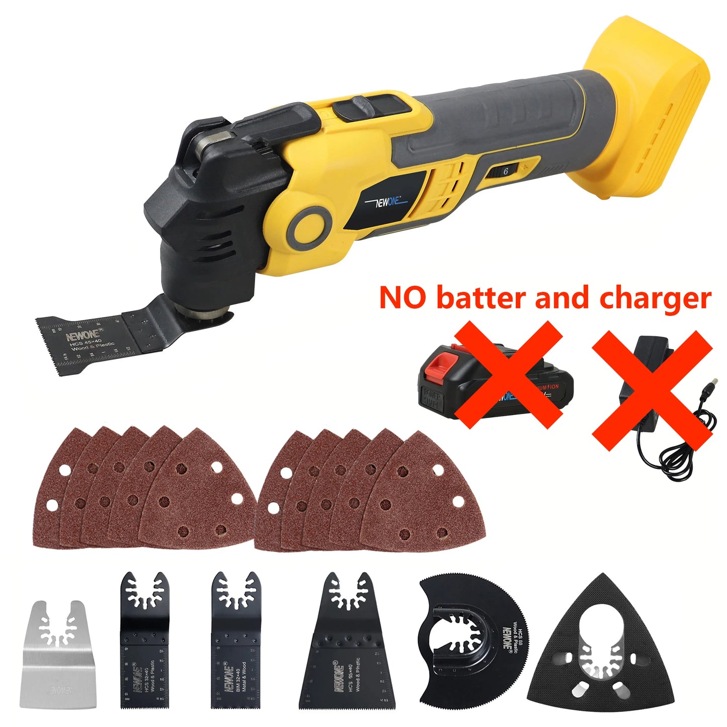 NEWONE 20V Brushless Anti Vibration Quick Release Oscillating Tool