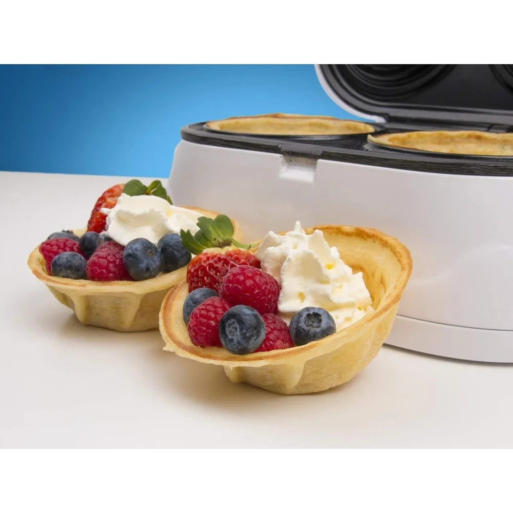 XMSJ Dual Waffle Bowl Maker Nonstick 110V Fast Cooking