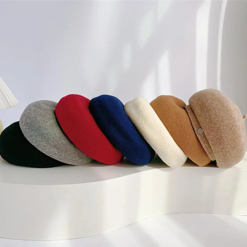 Women's French Art Retro Wool Beret Hat Autumn Winter