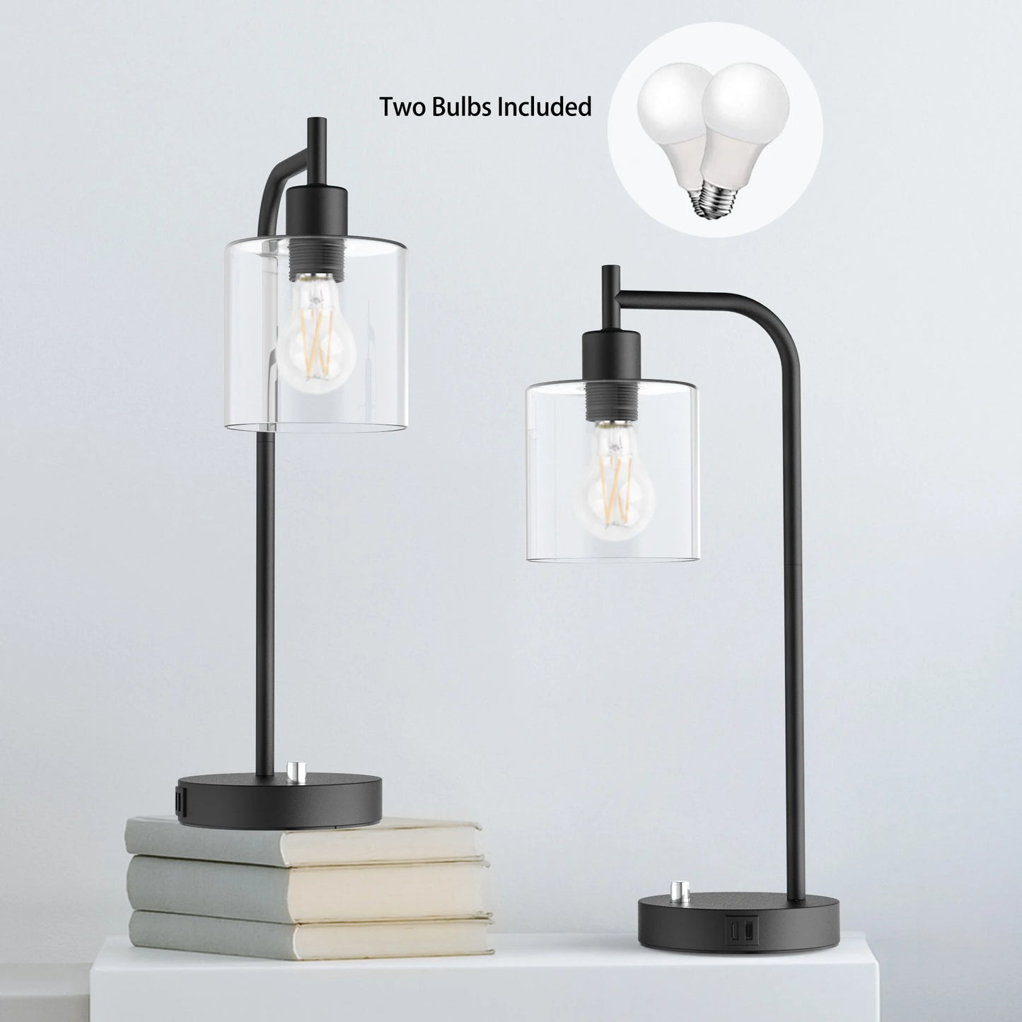 Hign-concerned Chemical Desk Lamp With USB Ports Set of 2