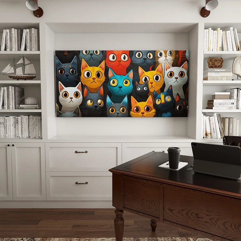 Hign-Concerned Pine Canvas Wall Art Framed Decor LivingRoom