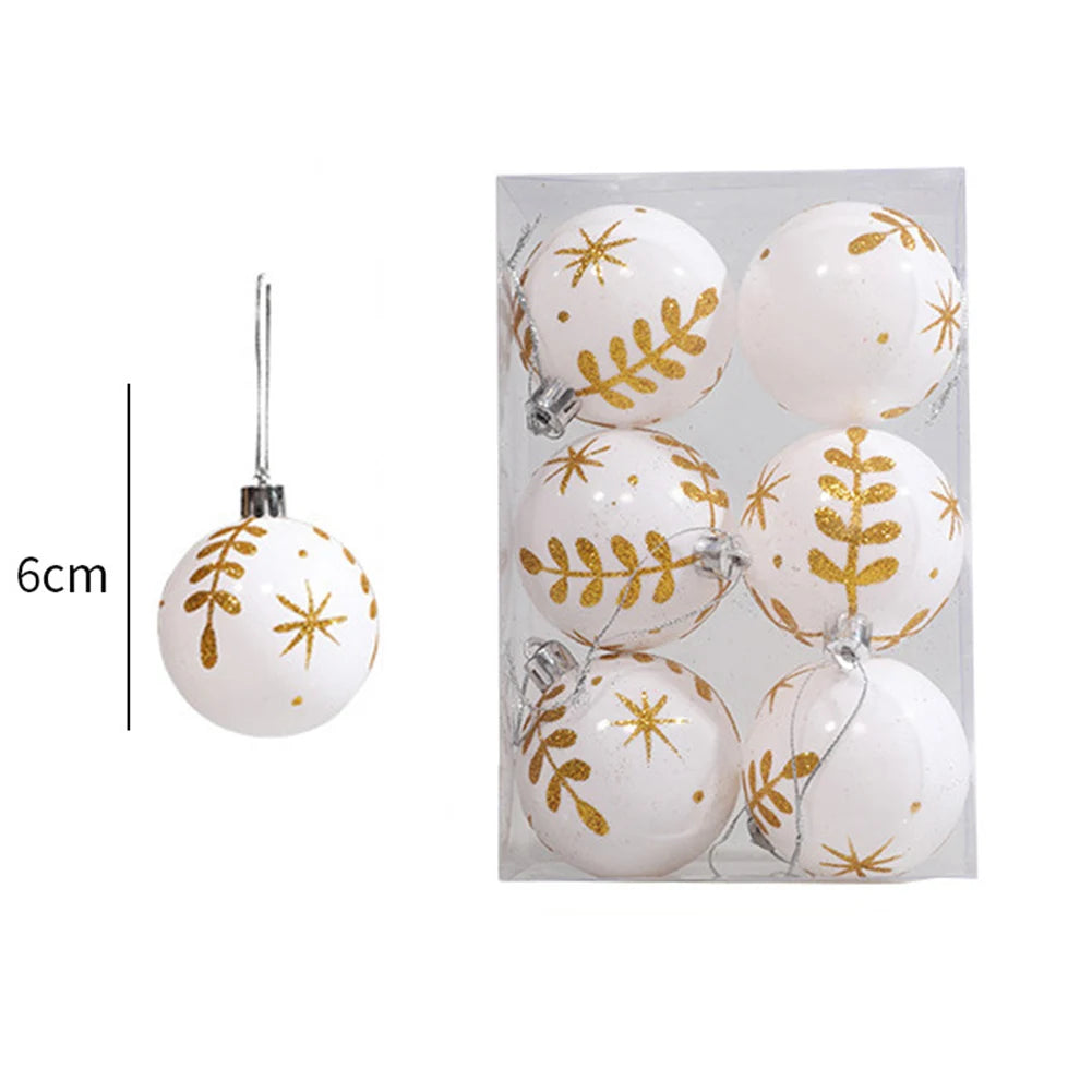 Electronic Christmas Ball Ornaments Shatterproof 6pcs Pack
